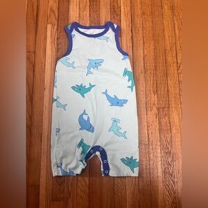Cat & Jack Blue Shark Print 18M Tank Romper
